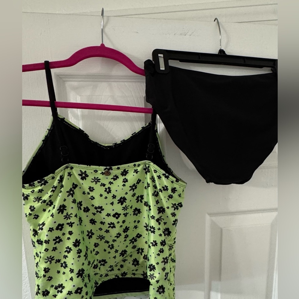 Justice Lime and Black Swimwear Set - Picture 2 of 4